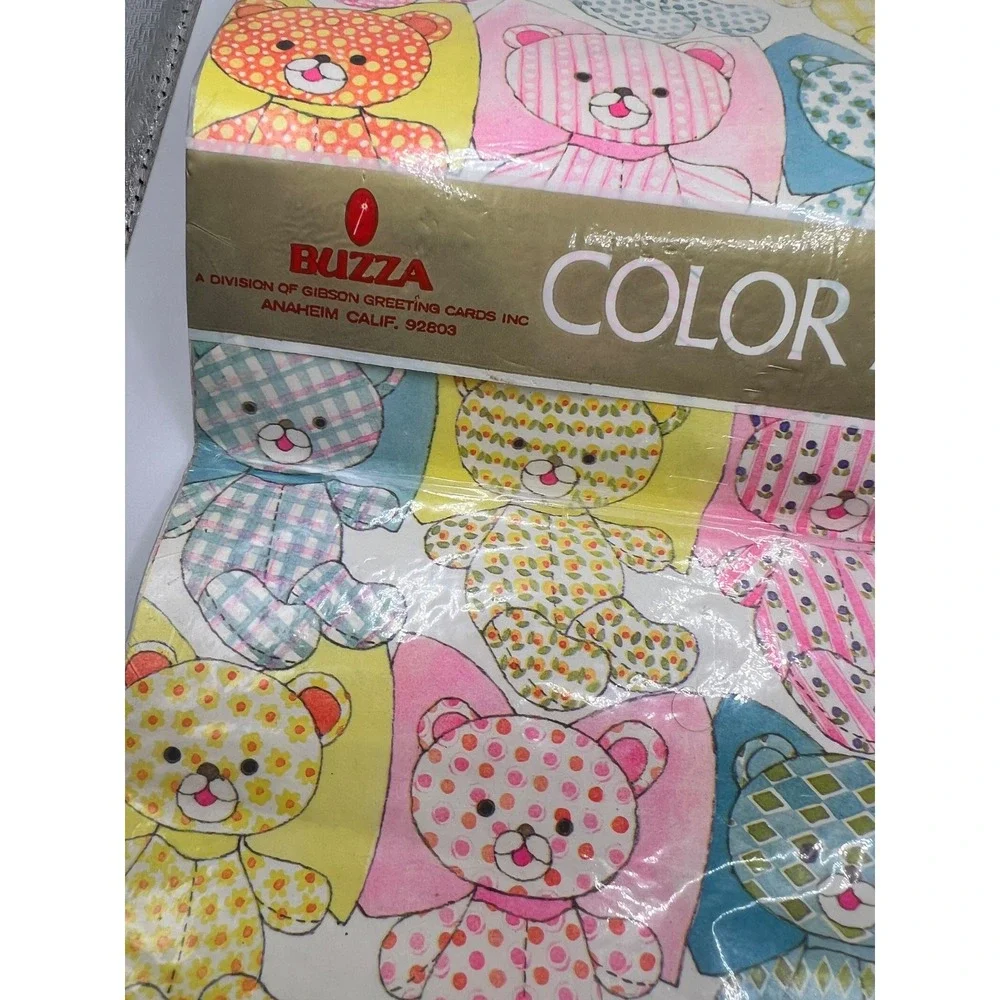 VTG Buzza Color Magic Baby General‎ Gift Wrapped Colorful Teddy Bears Sealed 90s